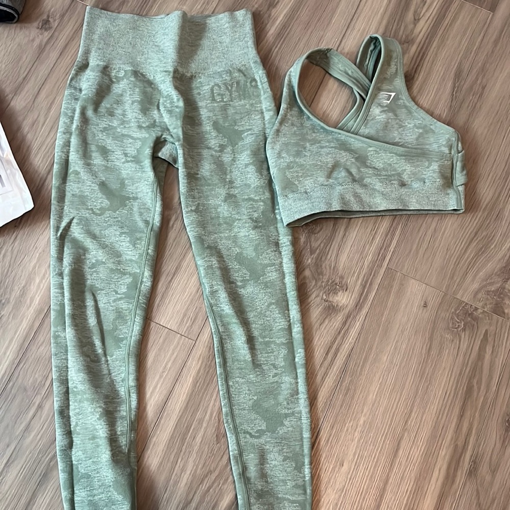 gymshark camo seamless set
